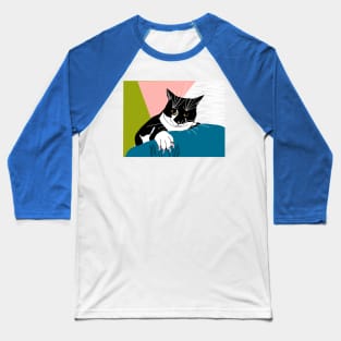 Cute Tuxedo Cat with claws, evil cat  Copyright TeAnne Baseball T-Shirt